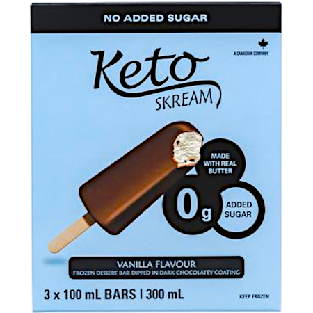 Keto Ice Cream Bars - Vanilla